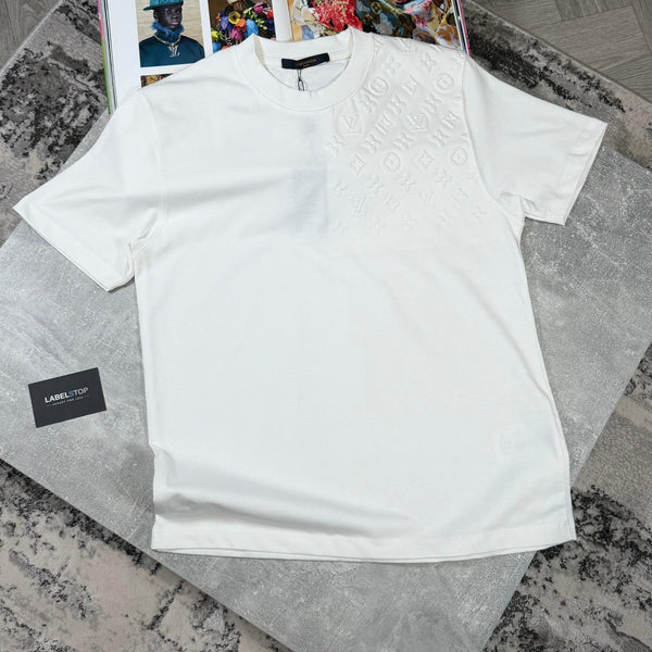 LVE SHOULDER PRINT TEE - WHITE