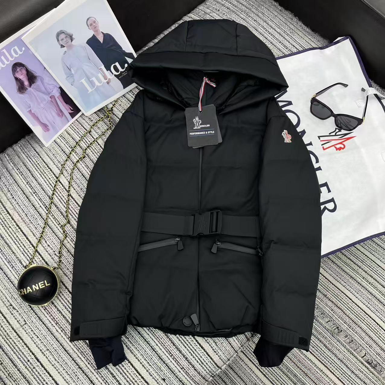 (PRE ORDER) WOMENS MONCLER GRENOBLE COAT BLACK