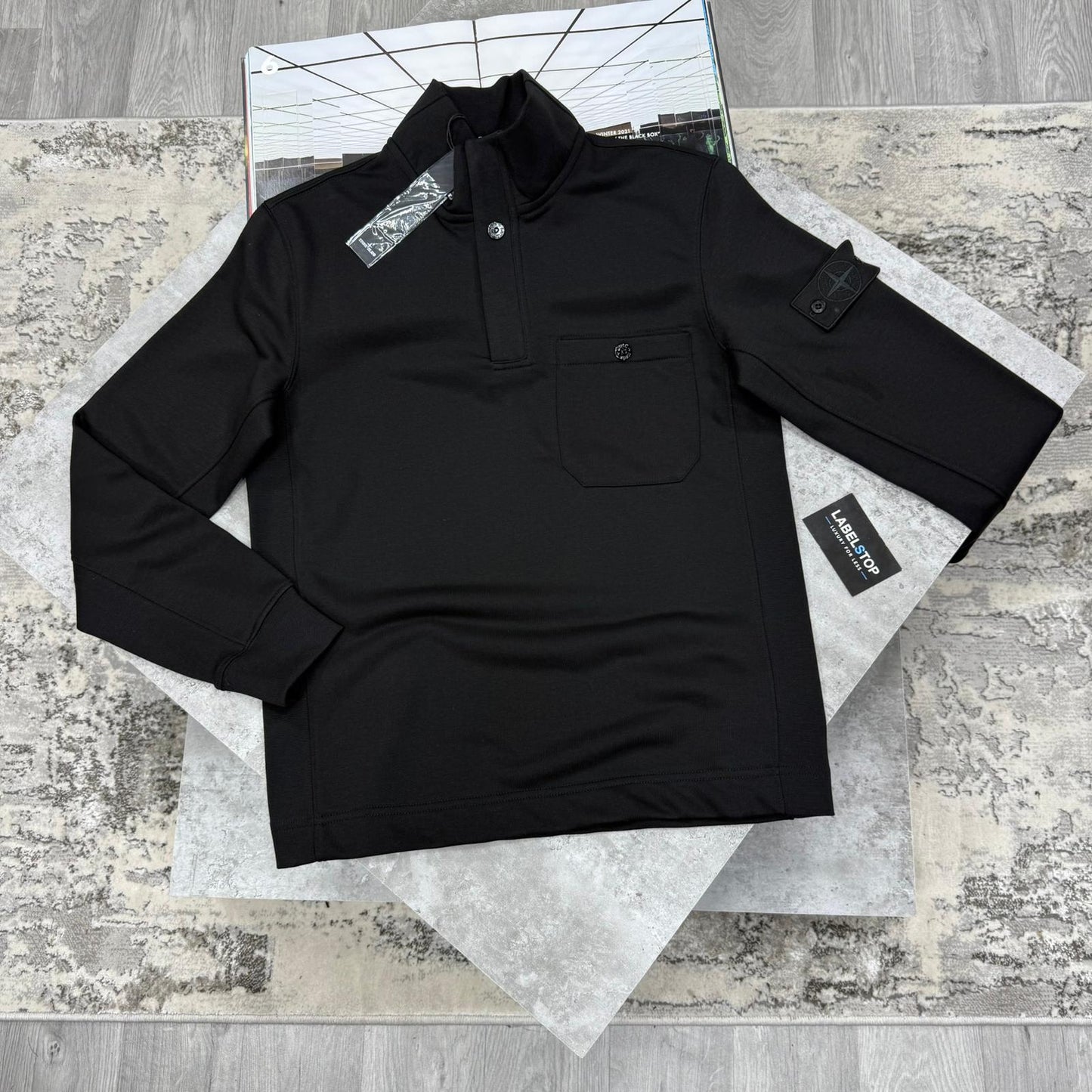 SI 1/4 ZIP-BLACK