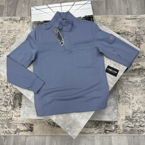 SI 1/4 ZIP-BLUE