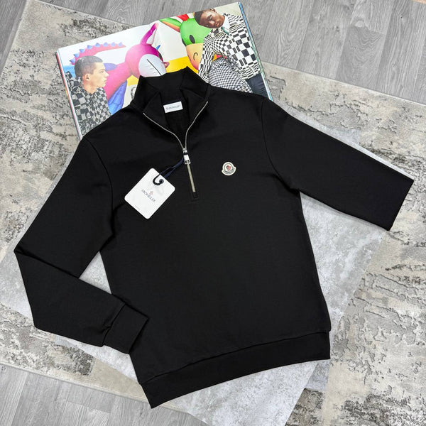 MNCLR QUATER ZIP-BLACK