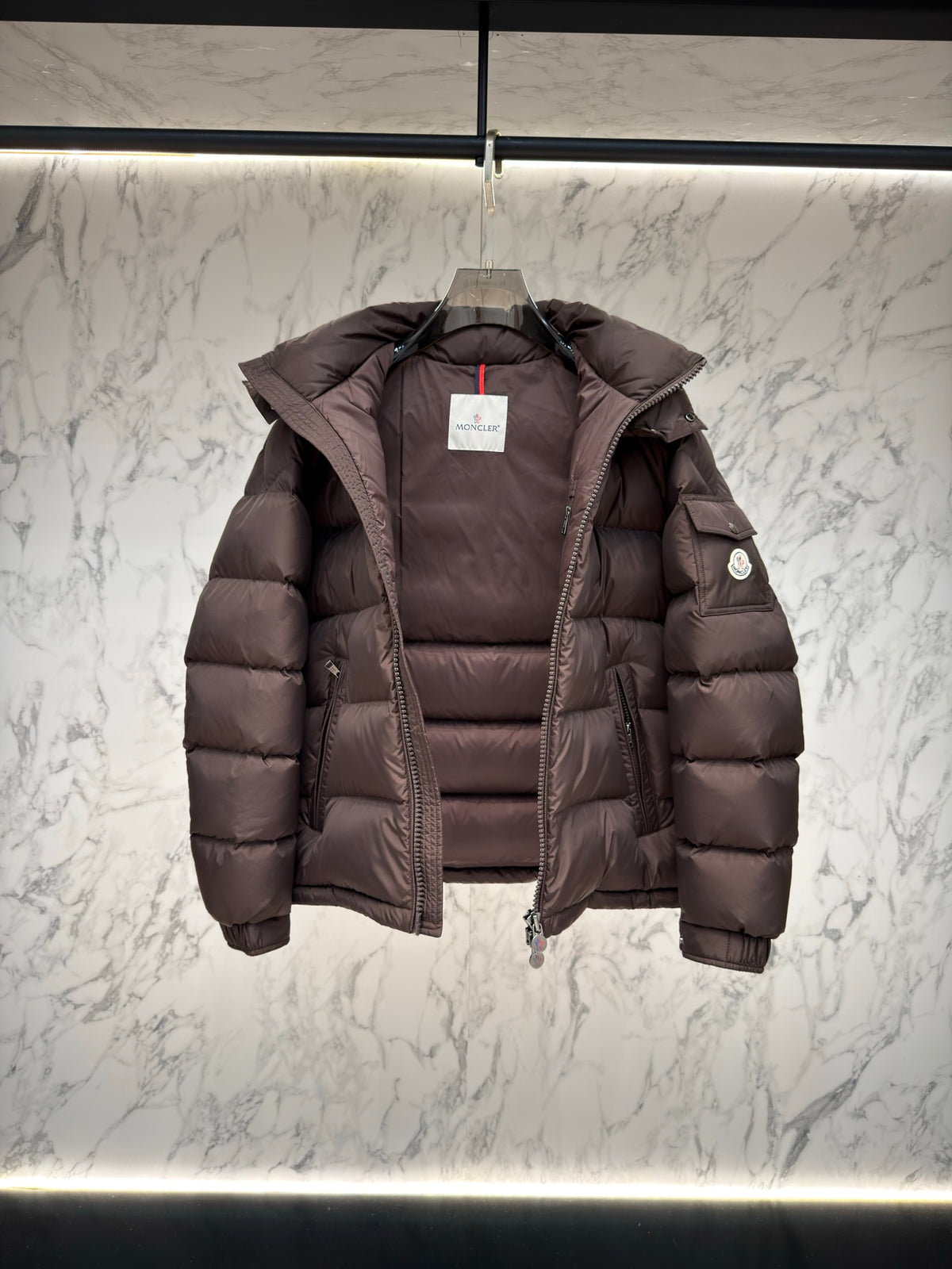 PRE ORDER MNCLR MAYA COAT-BROWN