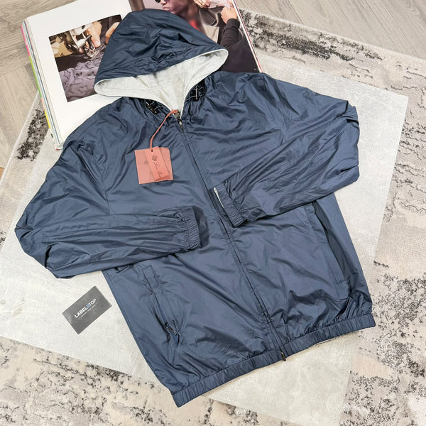 LORO WINDBREAKER REVERSIBLE JACKET - NAVY