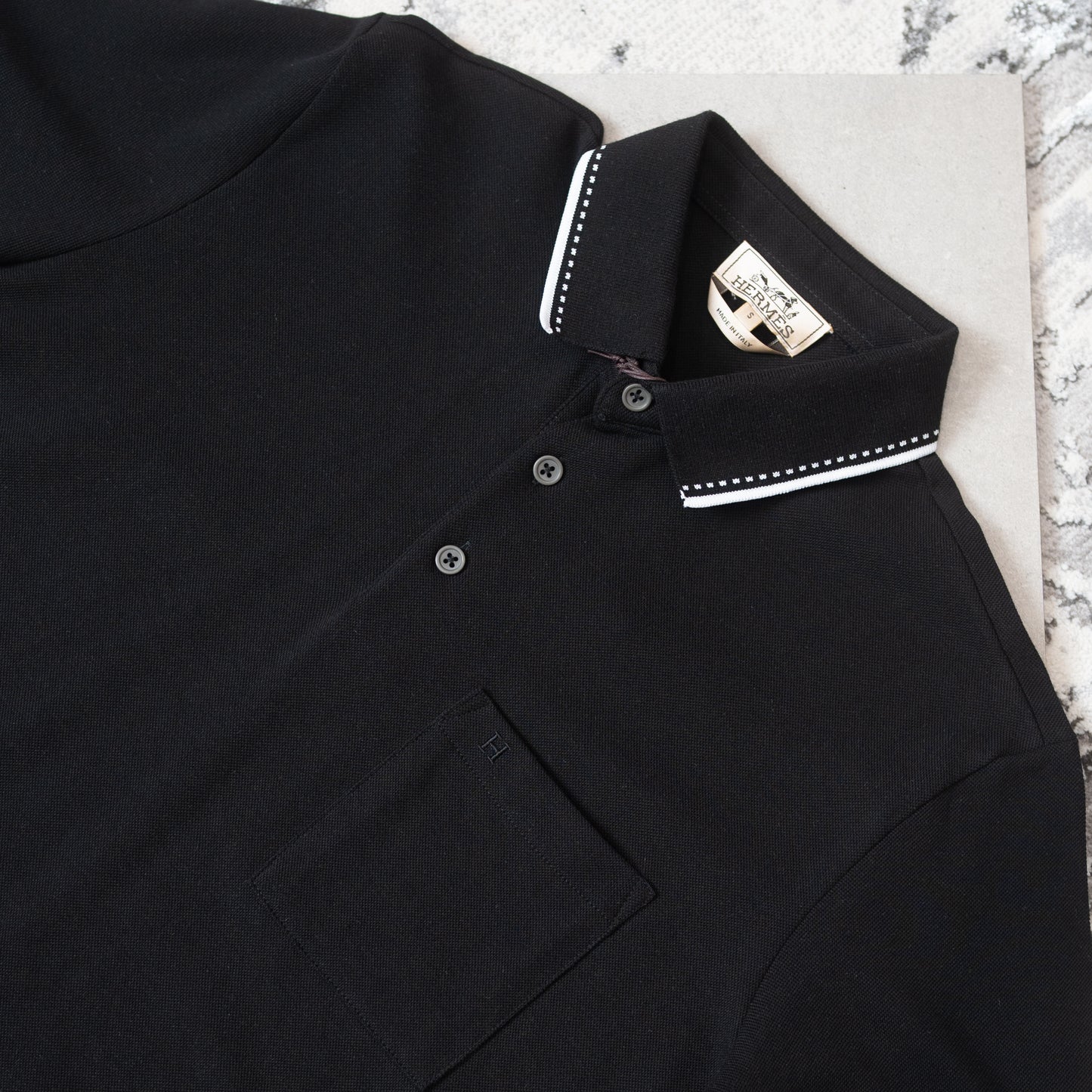 HRMES POLO-BLACK