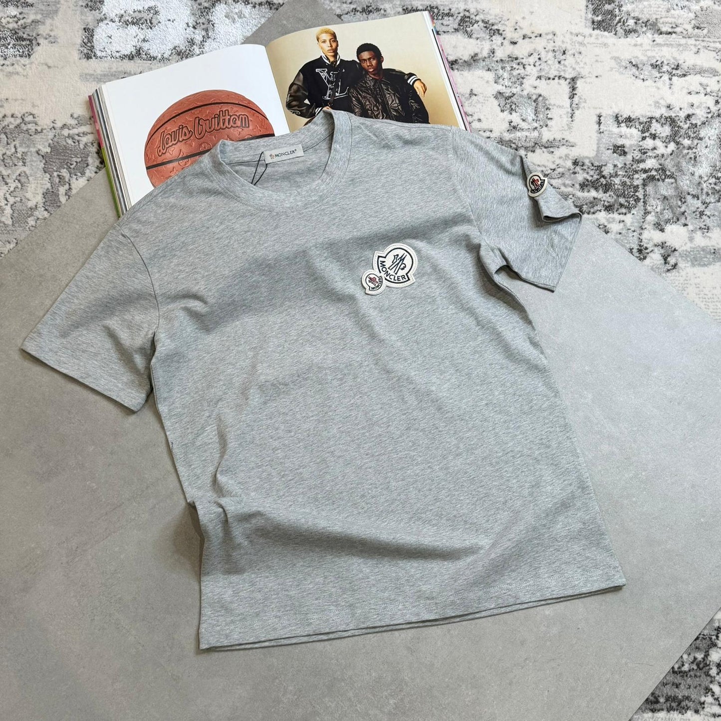 MNCLER TEE-LIGHT GREY