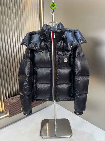 (PRE ORDER) MNCLR STRIPE COAT-BLACK