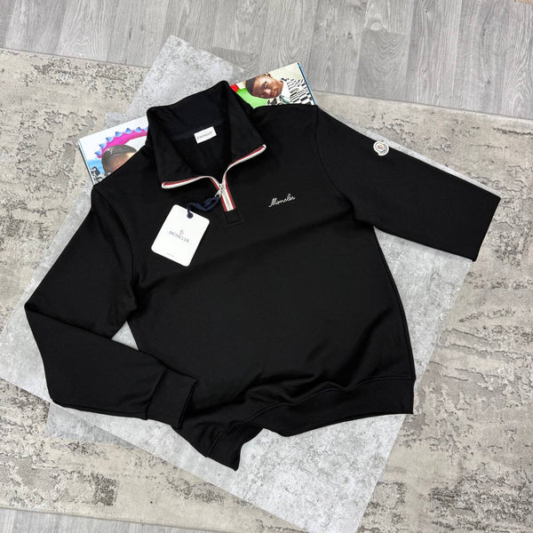 MNCLR QUARTER ZIP-BLACK