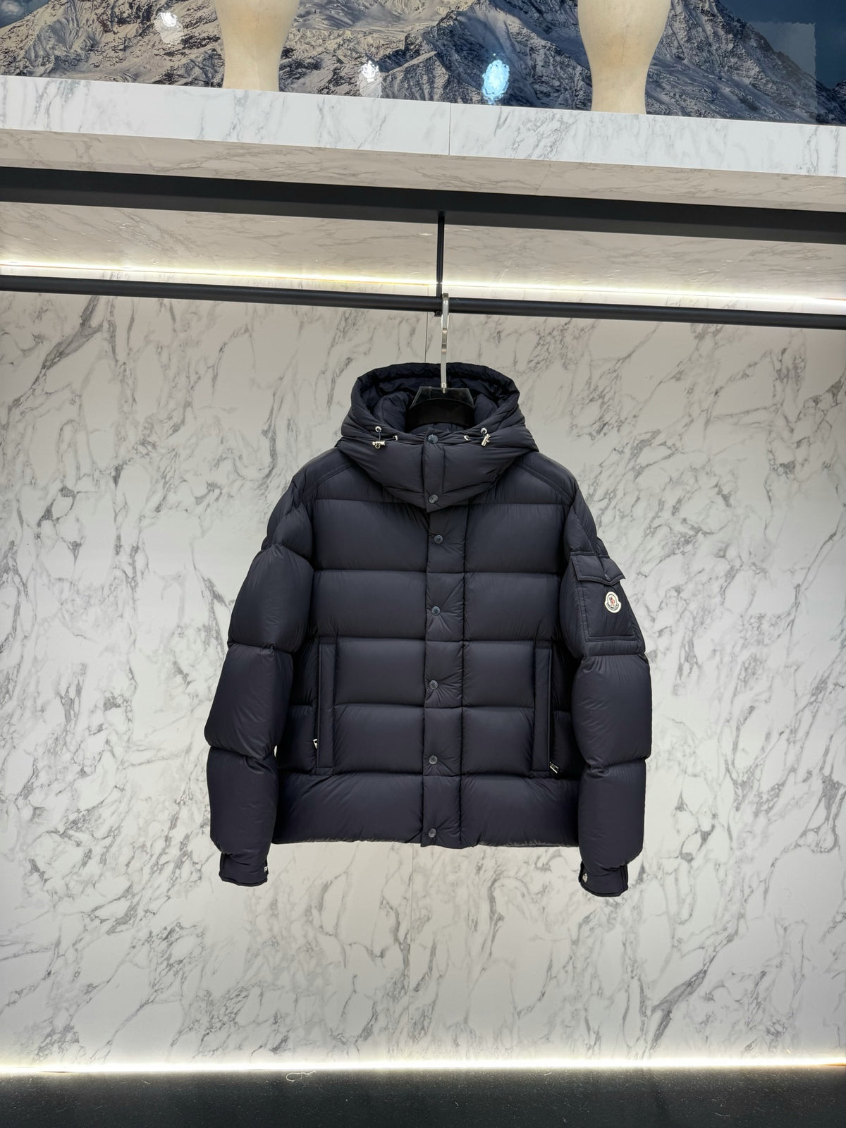 PRE ORDER MNCLR MAYA COAT-NAVY