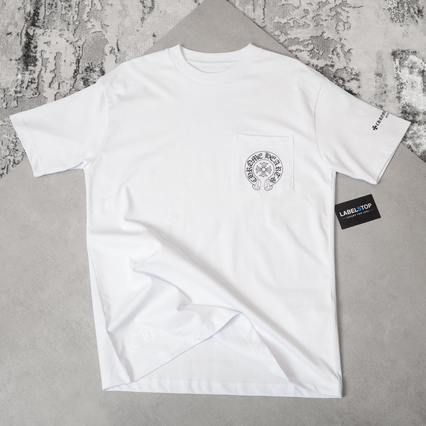 CHRME HEARTS TEE-WHITE