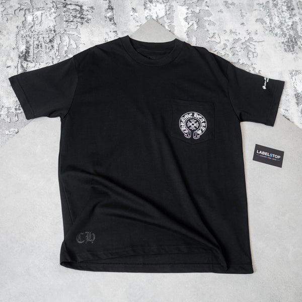 CHRME HEARTS TEE-BLACK