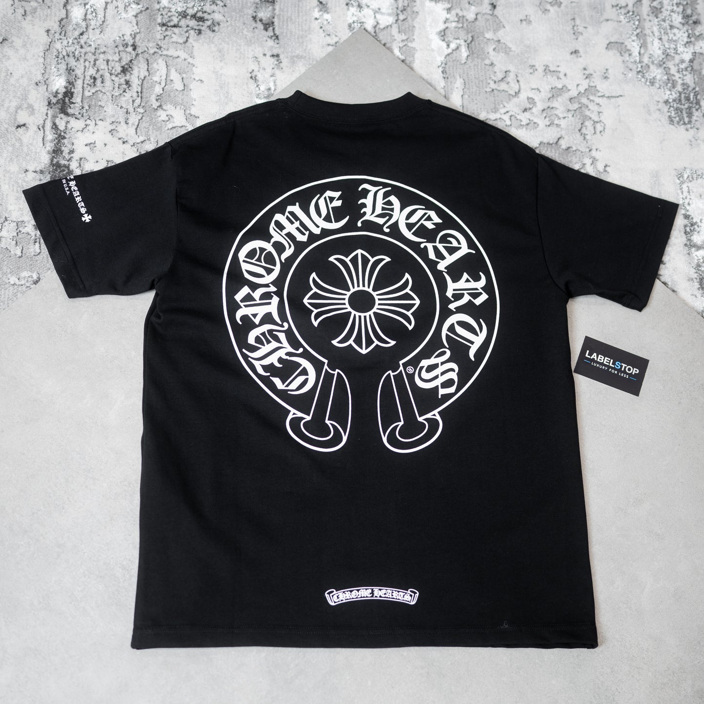 CHRME HEARTS TEE-BLACK