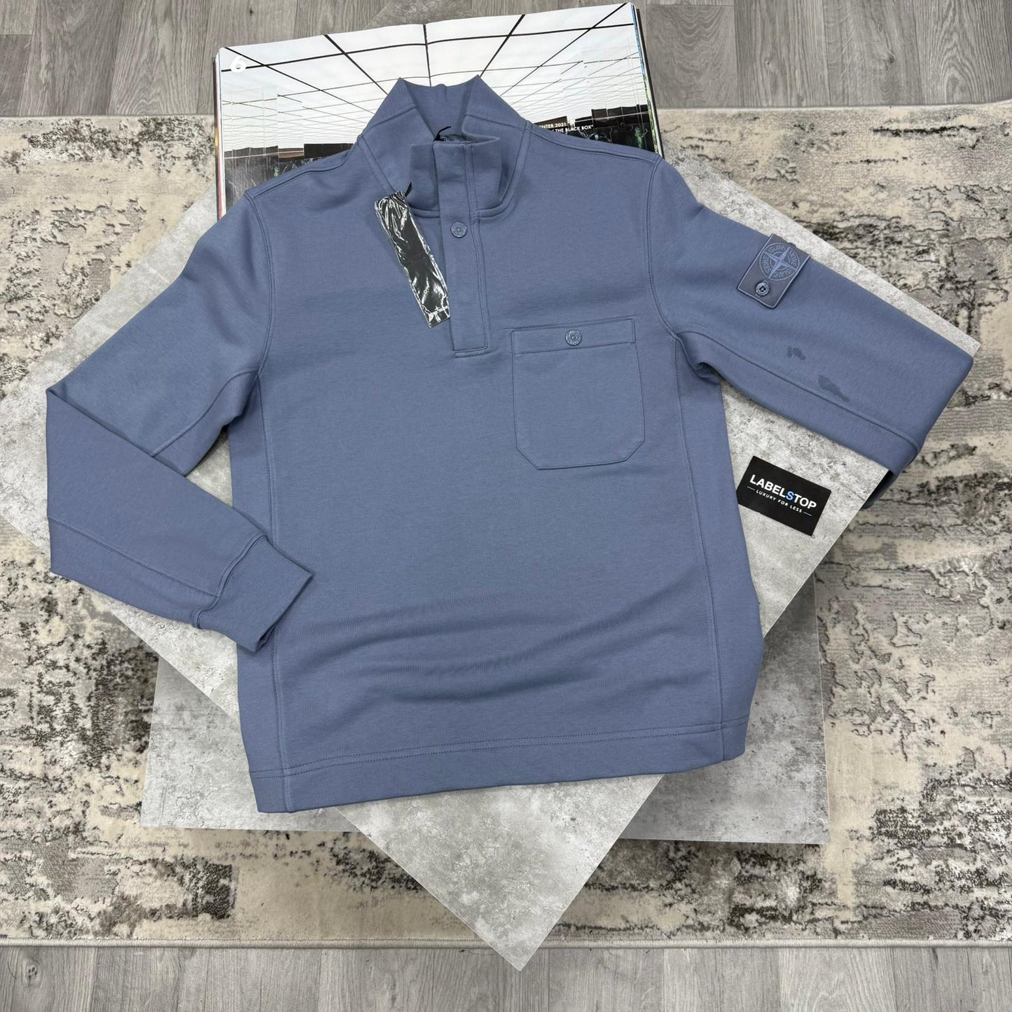 SI 1/4 ZIP-BLUE