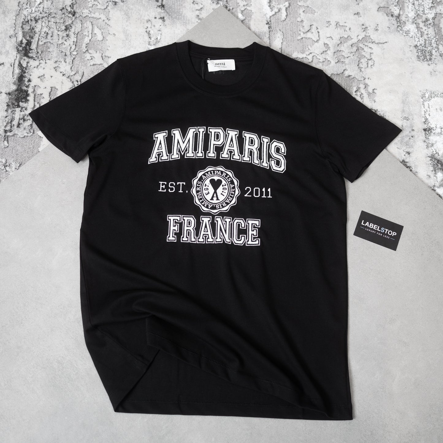 AMI PARIS TEE-BLACK