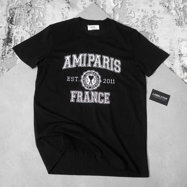 AMI PARIS TEE-BLACK