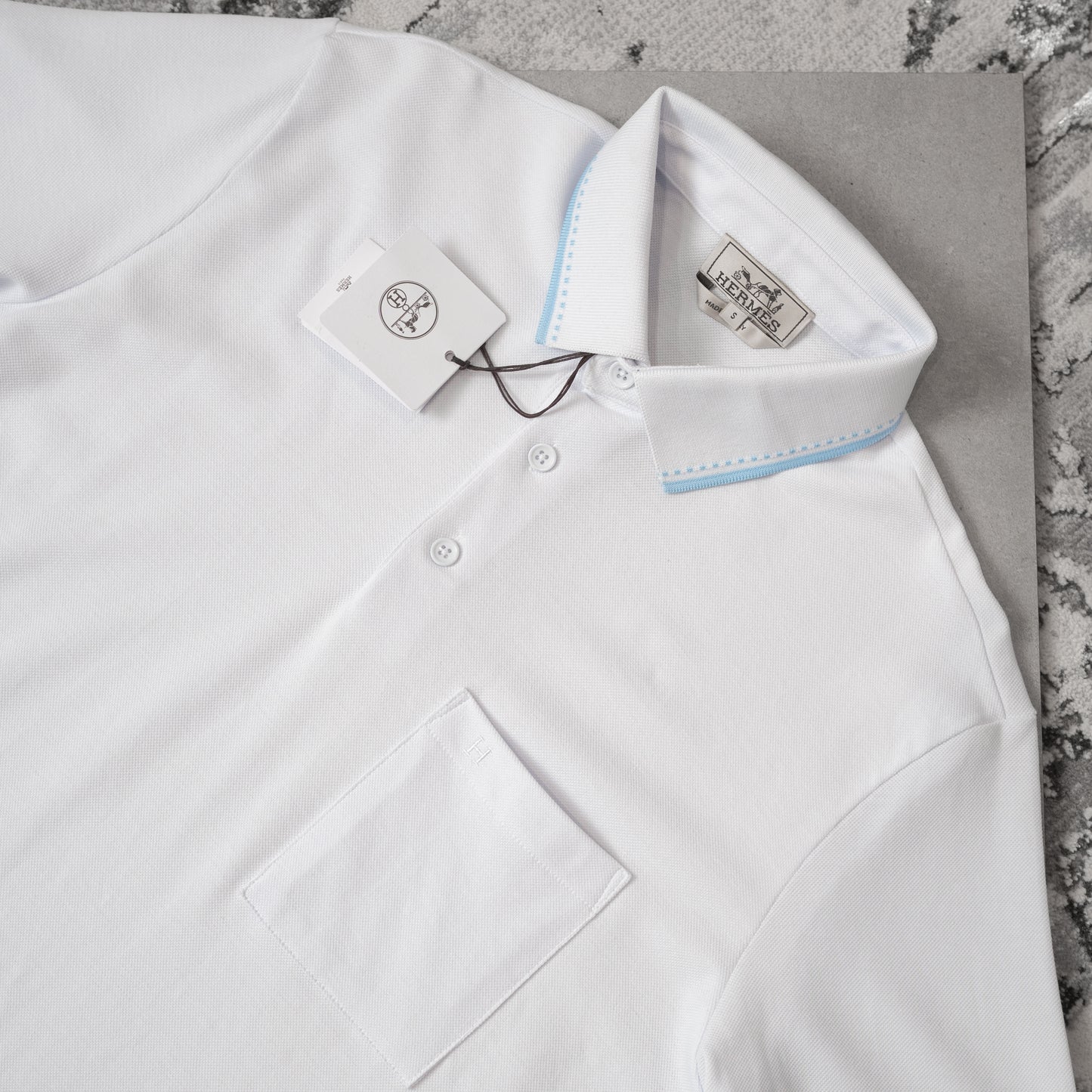 HRMES POLO-WHITE