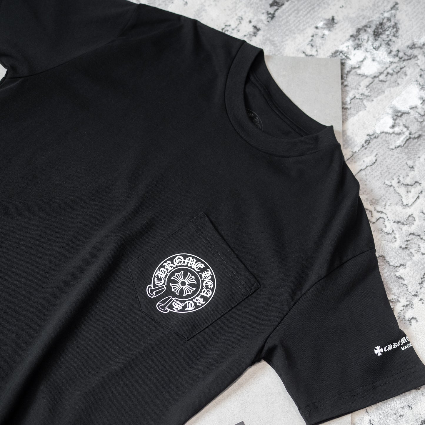 CHRME HEARTS TEE-BLACK