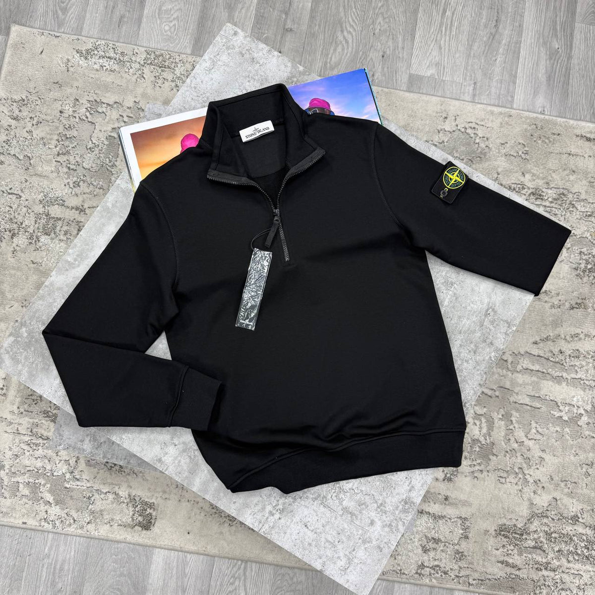 SI QUARTER ZIP-BLACK