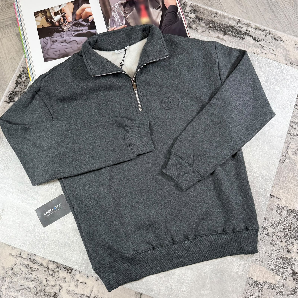 CD HALF ZIP JUMPER - DARK GREY